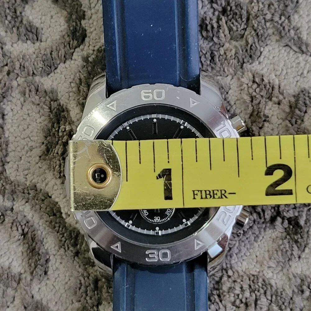 Fossil BQ1180 Men’s Blue Silicone Chronograph Watch Stainless Case